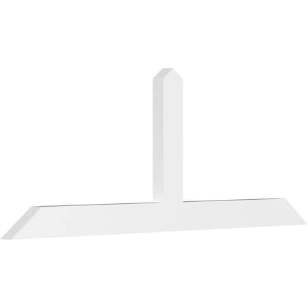 Ekena Millwork Portland Architectural Grade PVC Gable Bracket, 60"W x 22 1/2"H x 2"D x 4"F, 9/12 Pitch GBP060X23X0204POR00